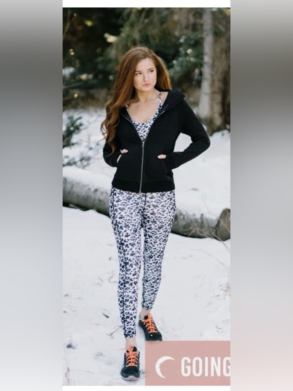 NWOT Zyia Snow Leopard Legging